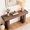 Brown Wooden Console Table 63 in Narrow Sofa Desk with Easy Assembly